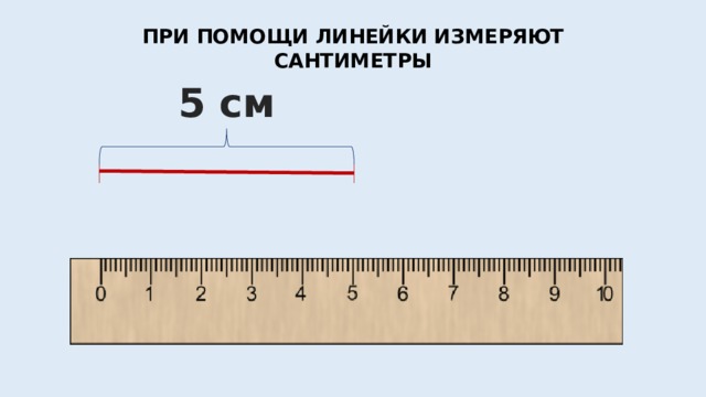 Измерь с помощью линейки