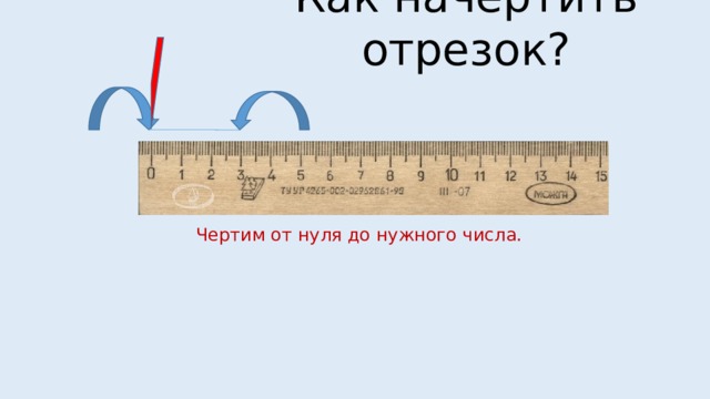 Как начертить отрезок? Чертим от нуля до нужного числа. 