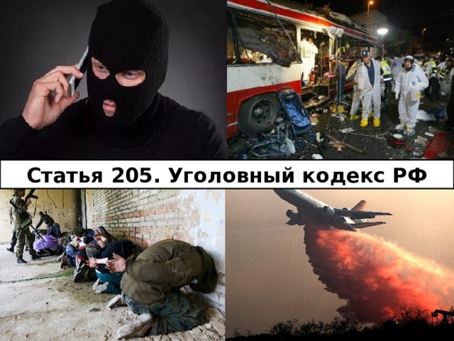 Статья 205. Уголовный кодекс РФ 