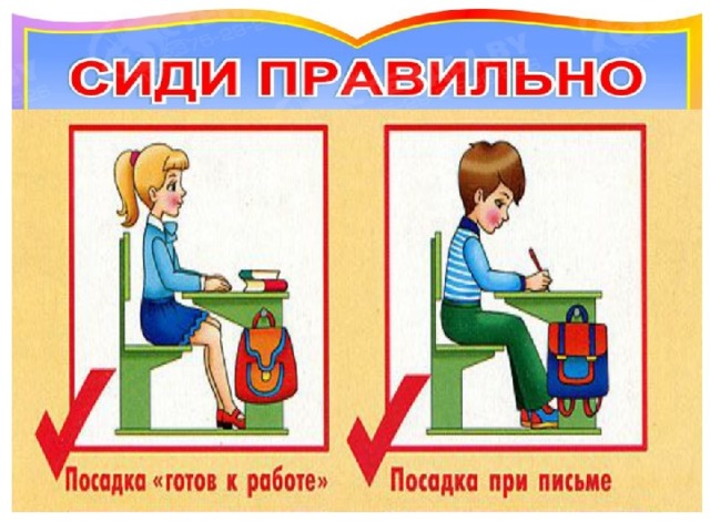 Первый сижу. Правила посадки при письме. Сиди правильно плакат для начальной школы. Правильно сиди за партой. Плакат правильная посадка при письме.