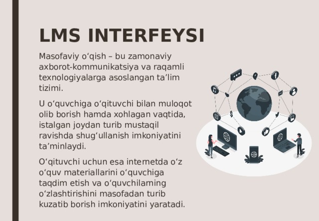 Informatika 8 sinf. LMS interfeysi. LMS (Learning Management System) ta'Limni boshqaruv tizimlari. LMS boshqaruv tizimi. LMS talimni boshqaruv tizimlari.