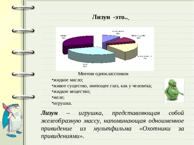 Презентация удивительный лизун