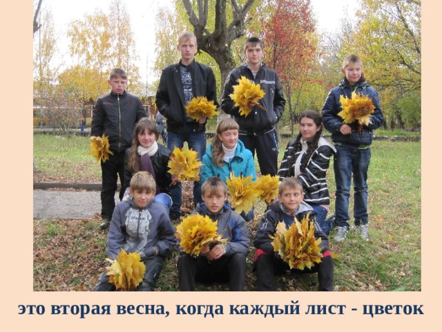 это вторая весна, когда каждый лист - цветок 