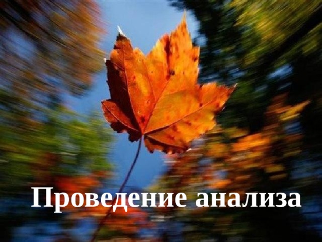 Проведение анализа 