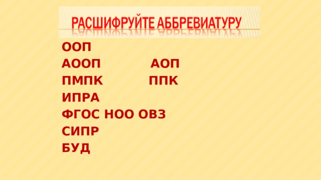 ООП АООП АОП ПМПК ППК ИПРА ФГОС НОО ОВЗ СИПР БУД   