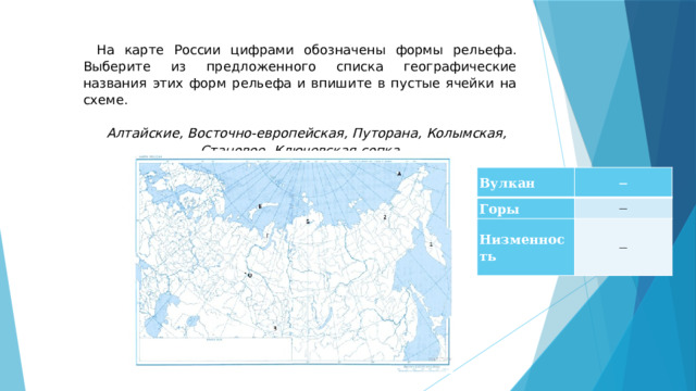 Определите как называется форма рельефа обозначенная на схеме