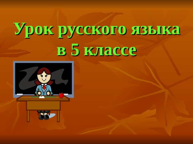 Урок русского языка в 5 классе 