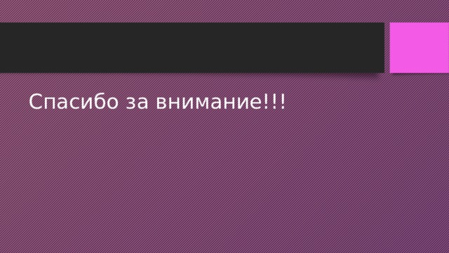 Спасибо за внимание!!! 