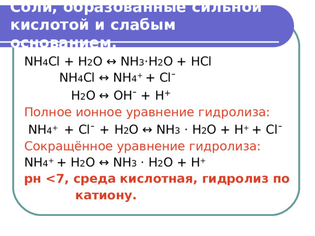 Напишите уравнение гидролиза NH4NO2 — Спрашивалка