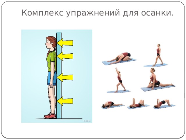 Работа с осанкой упражнения. Упражнения для осанки. Упражнения для исправления осанки. Упражнения для выпрямления осанки. Комплекс упражнений для осанки.
