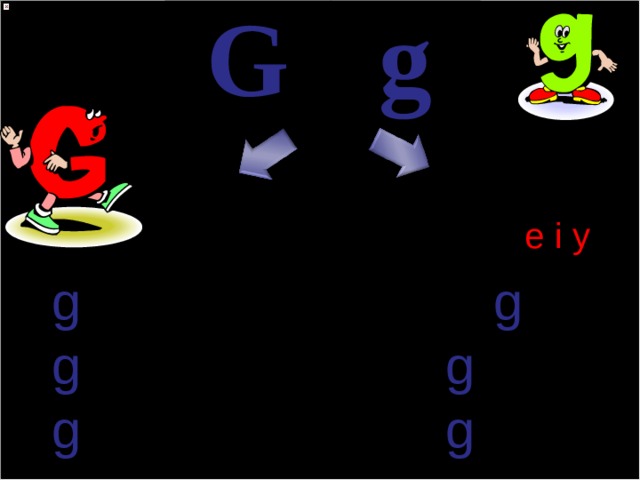 G g [ g ] [ʤ] перед  e , i , y g lass g oodbye g randmother oran g e lar g e en g ineer 