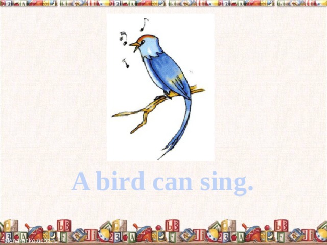 A bird can sing. 