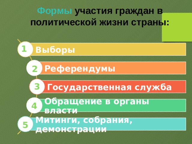 План участия граждан в политической жизни