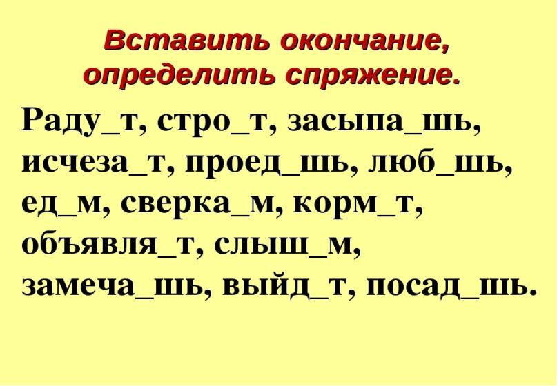 4 класс русский язык презентация спряжение