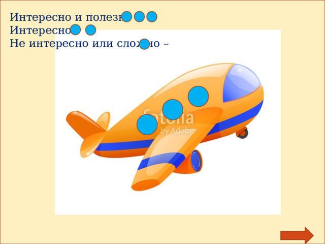 Интересно и полезно – Интересно – Не интересно или сложно – 