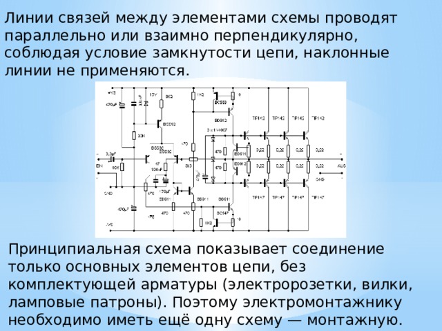 Принципиальные и монтажные электрические схемы 8 класс тест