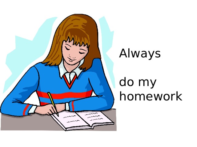 Me doing my homework