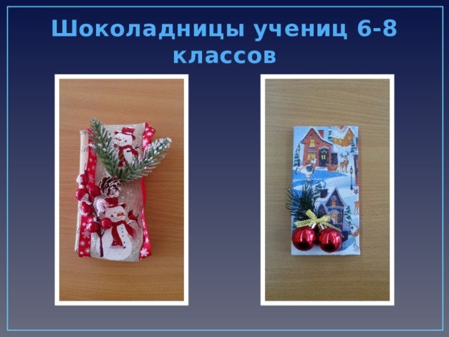 Шоколадницы учениц 6-8 классов 