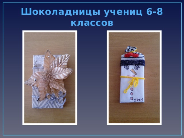 Шоколадницы учениц 6-8 классов 