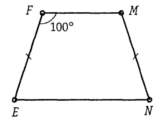 Трапеция вариант 2. Равнобедренная трапеция EFMN угол f=100. EFMN трапеция угол n 65 градусов. Трапеция EFMN угол n 65 угол e 90. Найти углы трапеции EFMN угол f 100 градусов.