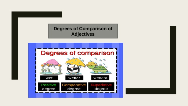 Degrees of Comparison of Adjectives 
