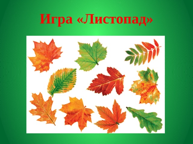 Игра «Листопад»  