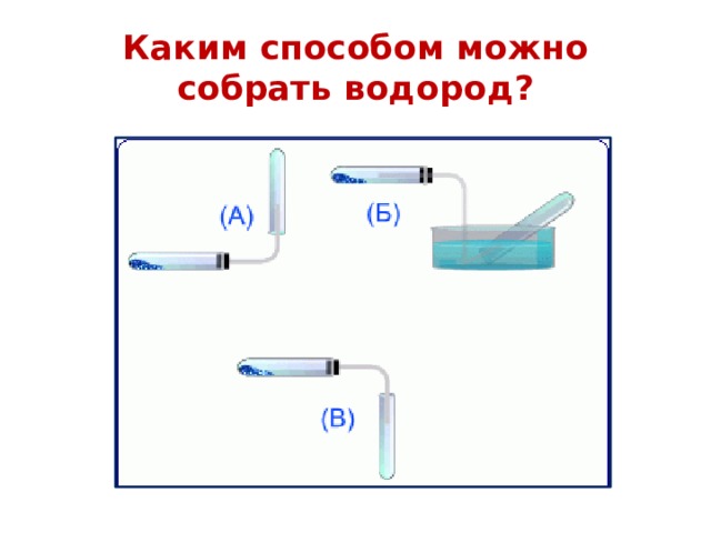 Водород можно получить только в вытяжном шкафу