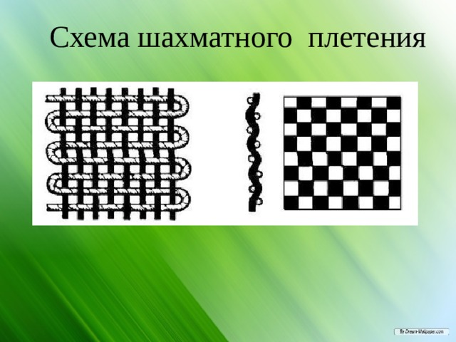 Схема шахматного плетения 