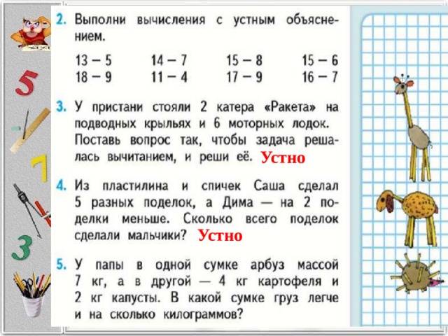 Вычитание вида 15 технологическая карта 1 класс