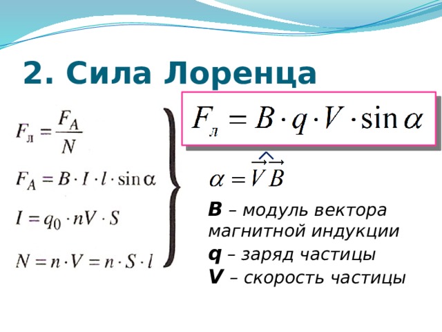 Магнитная индукция сила лоренца. Модуль вектора магнитной индукции сила Ампера. Сила Лоренца вектор магнитной индукции. Модуль заряда частицы в силе Лоренца. Сила Лоренца от модуля вектора магнитной индукции.