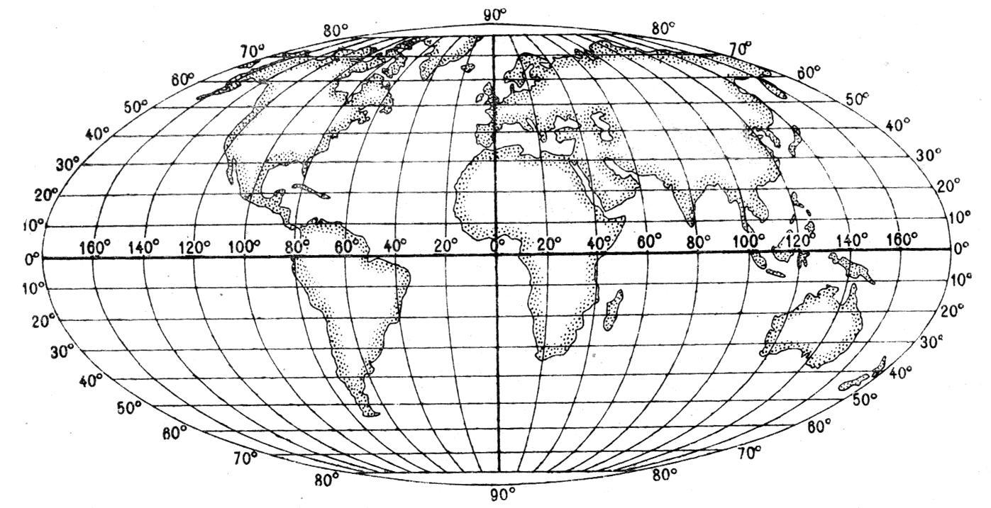 Карта мира долготы широты