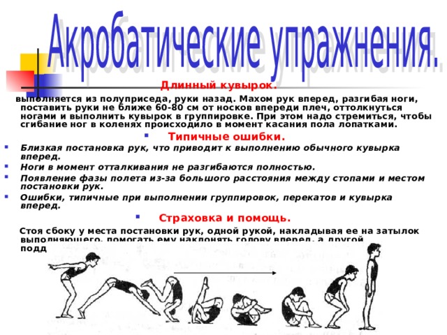 Акробатические упражнения - Физкультура - Презентации - 7 класс