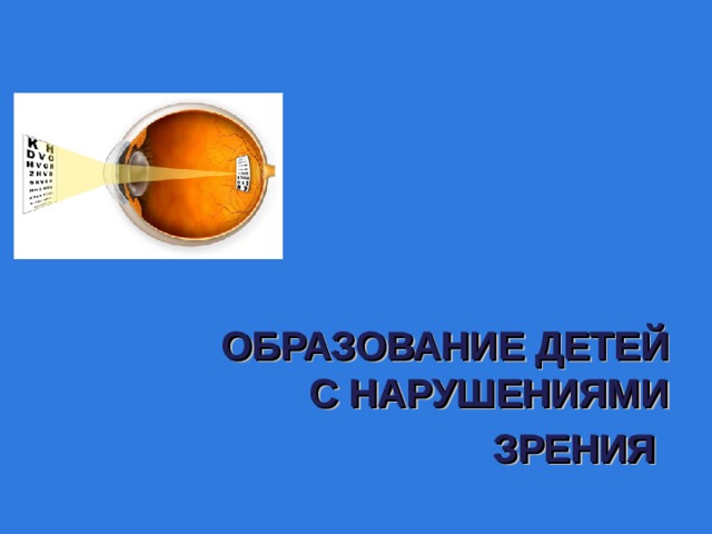 ОБРАЗОВАНИЕ ДЕТЕЙ С НАРУШЕНИЯМИ ЗРЕНИЯ  