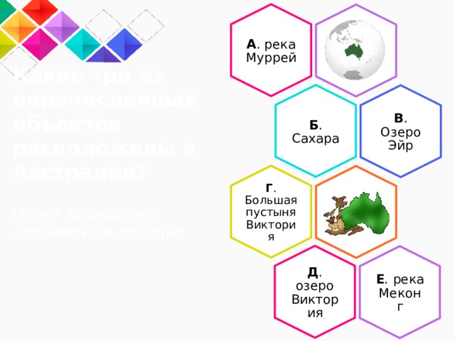 Контрольная работа по теме австралия 7 класс