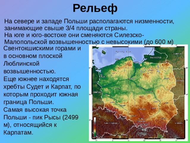 Описание страны польши по плану 7 класс