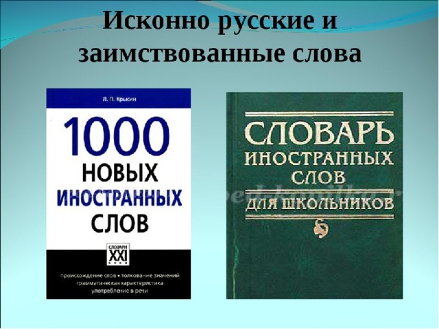 Презентация заимствованные слова 10 класс