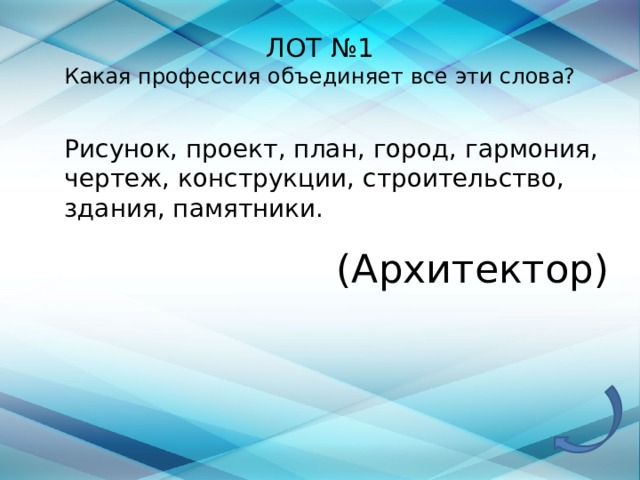 Презентация Аукцион профессий
