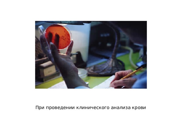При проведении клинического анализа крови 