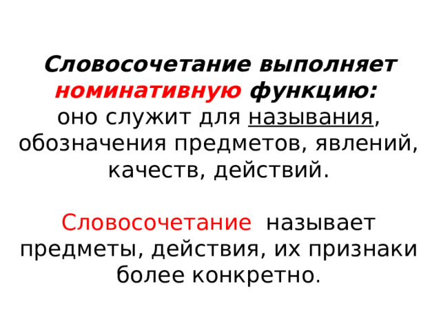 Словосочетание называющее признак действия. Словосочетание выполняет функцию. Словосочетание выполняет номинативную функцию. Словосочетание как единица синтаксиса. Словосочетание действие и предмет.