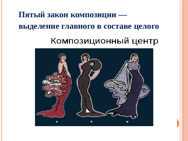 Пятый закон композиции — выделение главного в составе целого 