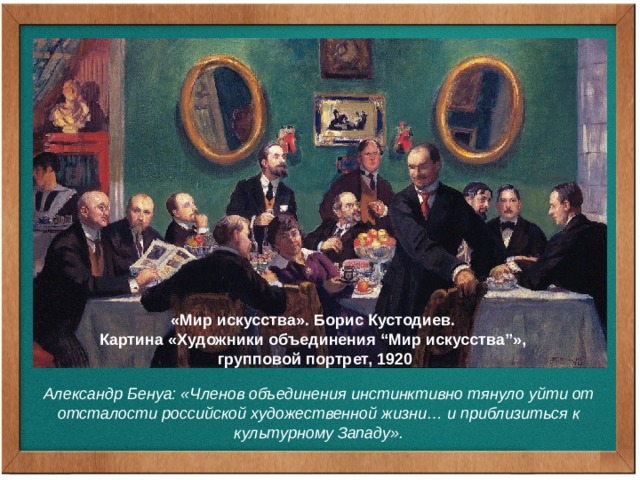 Мир искусства объединение художников. Кустодиев мир искусства. Кустодиев групповой портрет художников общества мир искусства. Борис Кустодиев художники объединения мир искусства. Борис Кустодиев групповой портрет художников общества мир искусства.