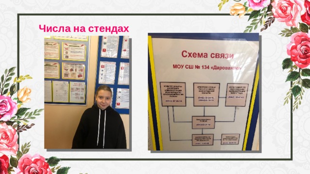 Числа на стендах 