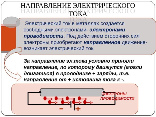 Ток металла создают