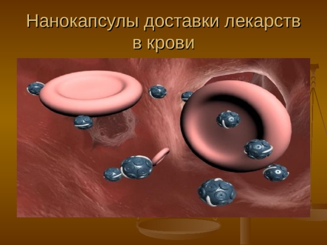 Нанокапсулы доставки лекарств в крови 
