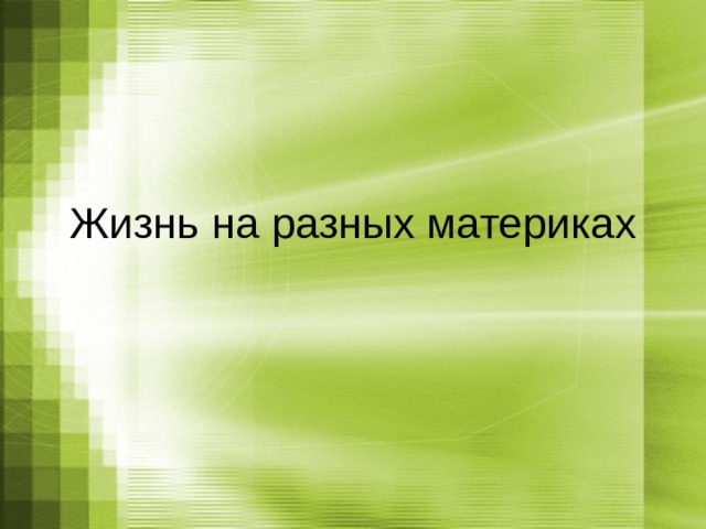 Жизнь на разных материках 