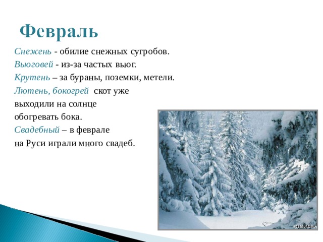 Февраль определение. Февраль Лютень. Февраль - бокогрей, Сечень, Снежень. Лютень месяц. Февраль Снежень или Лютень.