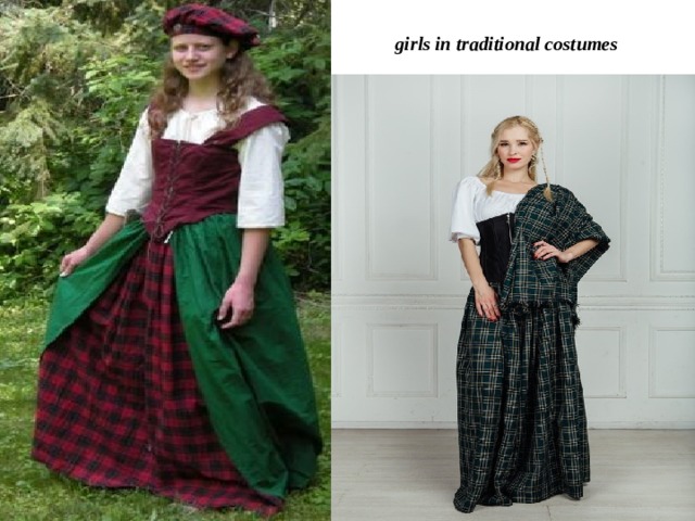 girls in traditional costumes 