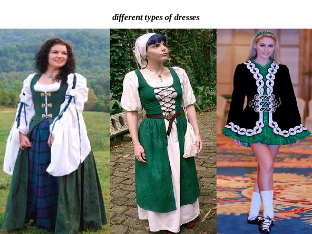 different types of dresses 