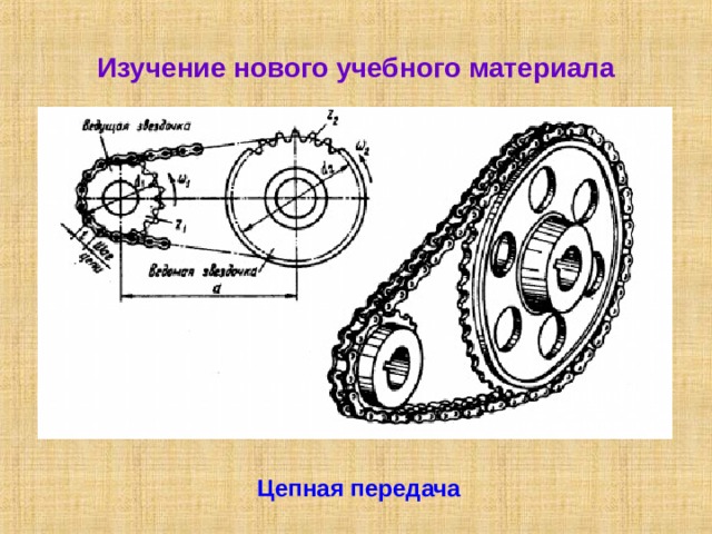 Изучение нового учебного материала Цепная передача 