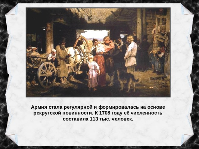 Рекрутская повинность. Рекрутская повинность картины. Армия стала формироваться на основе рекрутской повинности.. Возвращение рекрутской повинности. Рекрутская повинность это в истории 8 класс.